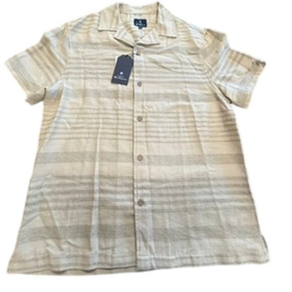 NWT!! "BEN SHERMAN" Men's Button Up SZ M, MS-99.00 Safari Preppy Quiet Luxury - Picture 1 of 11
